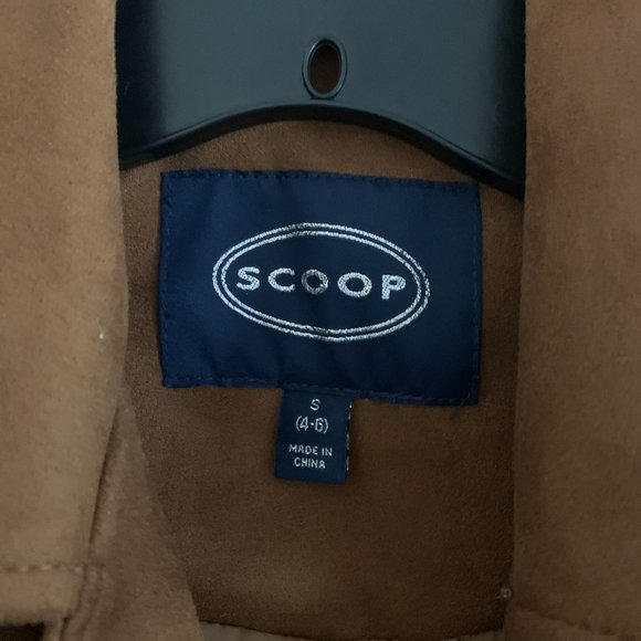 Brown suede Scoop Moto jacket size small - Picture 2 of 3